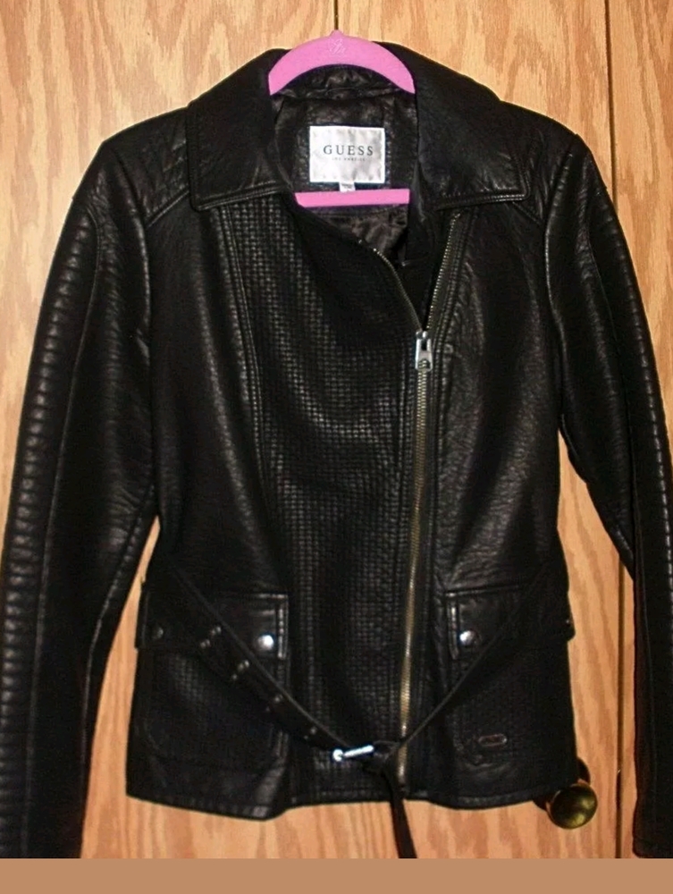 GUESS ASYMMETRICAL JACKET  BLACK